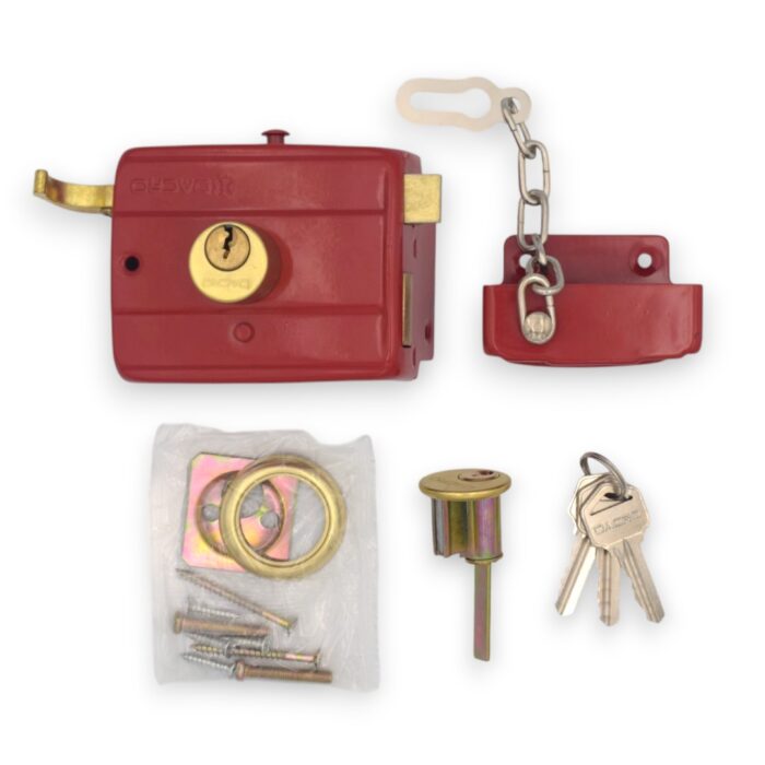 CERRADURA P/ PUERTA DOBLE EXT. CH02DR 13 X 7 CM - Imagen 1