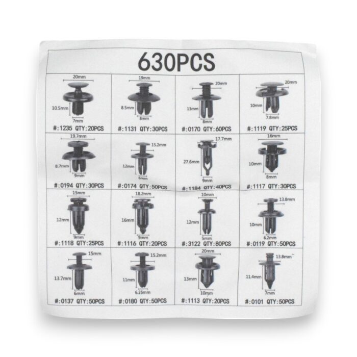 SET DE BROCHES X630PCS C/SACABROCHES - Imagen 1