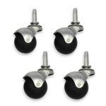 JUEGO X4 RUEDAS GOMA GIRATORIAS
