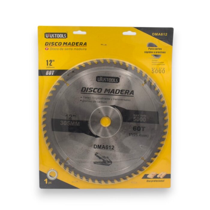 DISCO PARA MADERA 12" X 60 DIENTES EJE 25,4mm - Imagen 1