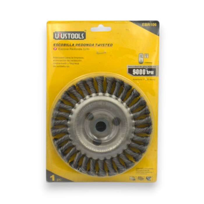 CEPILLO TRENZADO 6" PARA AMOLADORA - Imagen 1