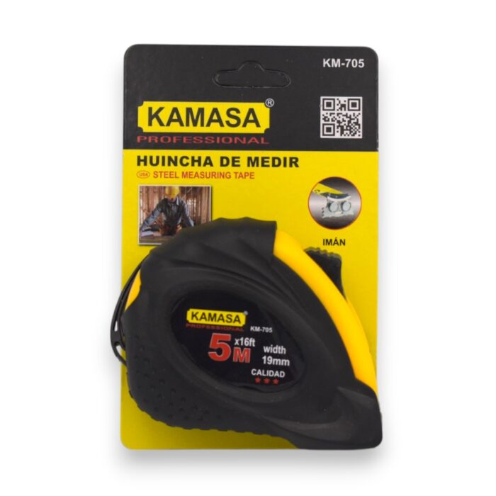 CINTA METRICA PLASTICA 5 MT C/IMAN - Imagen 1