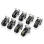 JUEGO X8 RUEDAS 40 mm GIRATORIAS