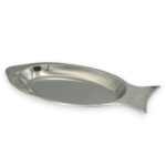 FUENTE OVAL ACERO INOX FORMA PESCADO