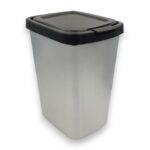 PAPELERA CROMADA RECT. PLATA