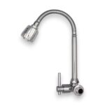 GRIFO PICO ALTO FLEXIBLE CROMADO CON ROSETA