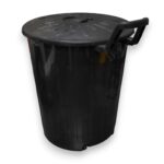 TACHO CON TAPA Y RUEDAS 100 L