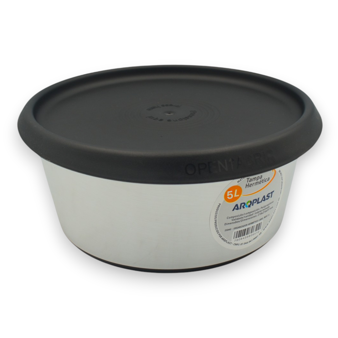 118-Photoroom (1) ORGANIZADOR HERMÉTICO LAMINADO ACERO INOX 5 L - Imagen 1