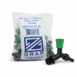 CANILLA PARA JARDÍN NEGRA PVC BOLSA X 12 UNIDADES
