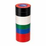 CINTA AISLADORA 5 COLORES 10 YD, TUBO CON 10 NUNIDADES