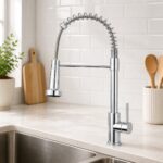 MONOCOMANDO COCINA MESADA PICO FLEXIBLE CROMADA