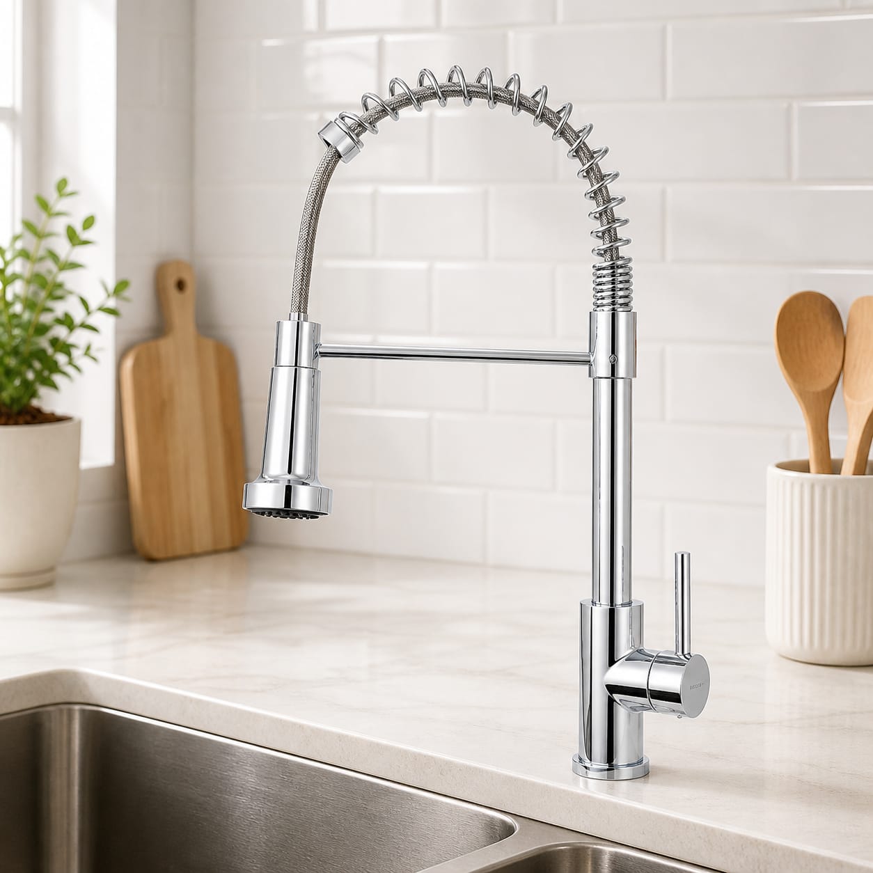 WhatsApp Image 2026-05-14 at 14.30.58 MONOCOMANDO COCINA MESADA PICO FLEXIBLE CROMADA - Imagen 1