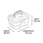 CAJA ORGANIZADORA Y PORTAOBJETOS 1 LITRO NEGRO - Imagen 4