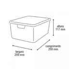 ORGANIZADOR CAJA RATTAN PVC CON TAPA 6 LITROS NEGRO - Imagen 2