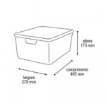 ORGANIZADOR CAJA RATTAN PVC CON TAPA 16 LITROS NEGRO - Imagen 2