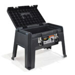 CAJA BANQUETA MULTIUSOS BROCHE METAL - Imagen 2