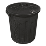 BASURERO CON TAPA 30 LITROS NEGRO