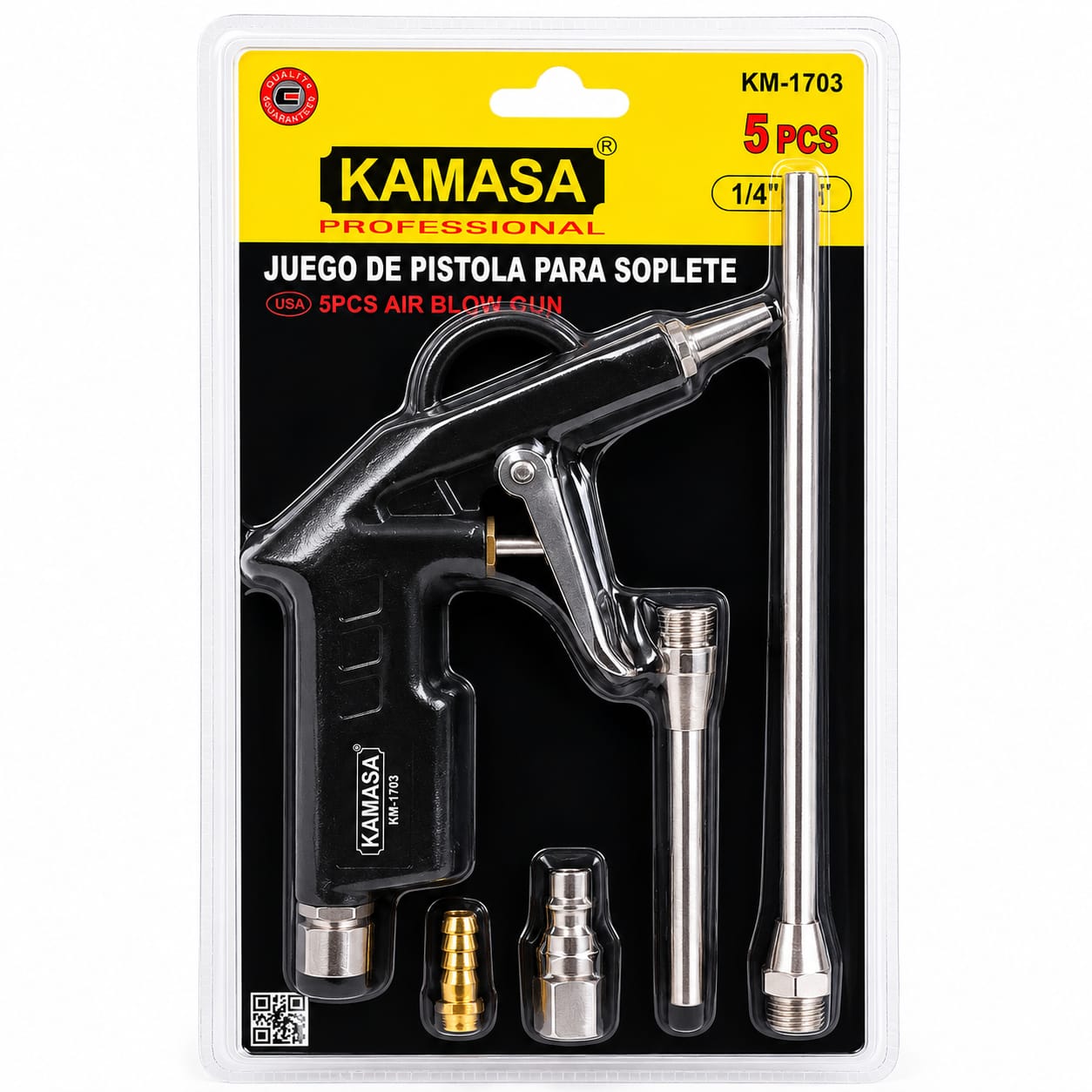 WhatsApp Image 2026-07-30 at 13.59.09 PISTOLA DE LIMPIEZA PARA COMPRESOR CON ACCESORIOS - Imagen 1